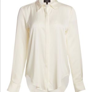 Theory Sunaya Silk Blouse